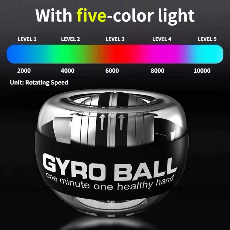 Power Ball Wrist Trainer Ball Wrist Strengthener Gyro Self-Starting Forearm Trainer Gyro Ball for Strengthening Muscles