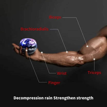 Power Ball Wrist Trainer Ball Wrist Strengthener Gyro Self-Starting Forearm Trainer Gyro Ball for Strengthening Muscles