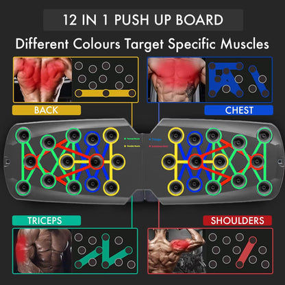 Portable Multifunctional Push-Up Board Set for Comprehensive Chest, Abdomen, Arms, and Back Training